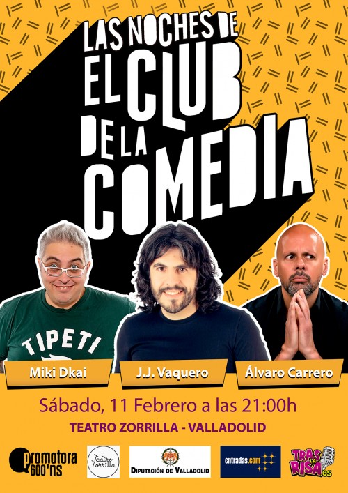 Cartel LAS NOCHES DE EL CLUB DE LA COMEDIA (Febrero) en el Ciclo de Comedia Valladolid