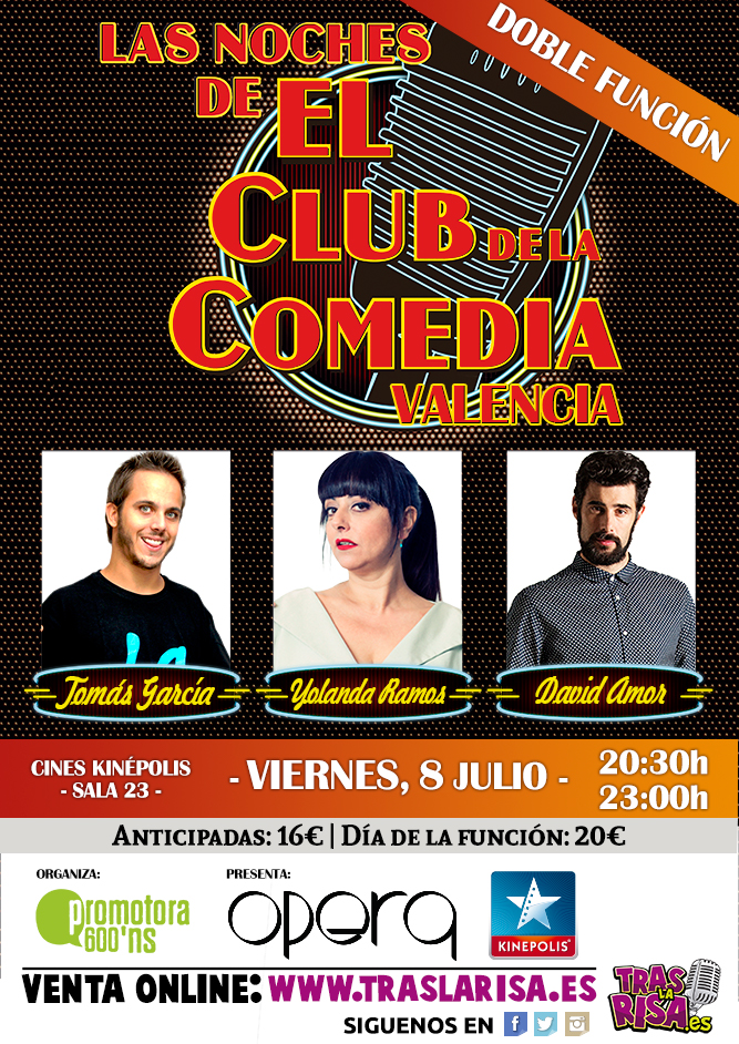 Cartel Club Valencia julio 2016