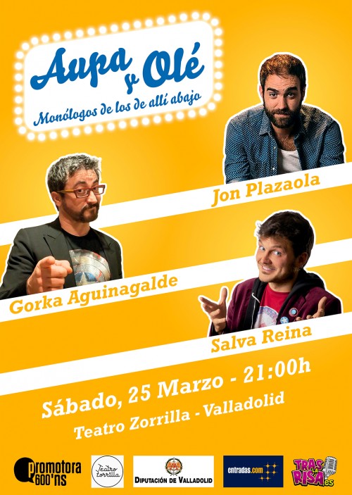 Cartel AUPA Y OLÉ en el Ciclo de Comedia Valladolid