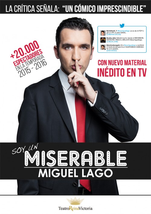 Cartel SOY UN MISERABLE