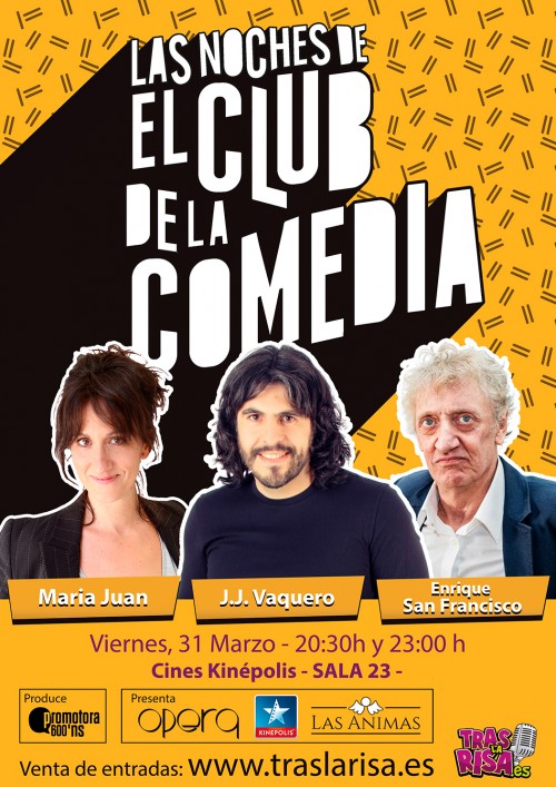 Cartel LAS NOCHES DE EL CLUB DE LA COMEDIA en Valencia